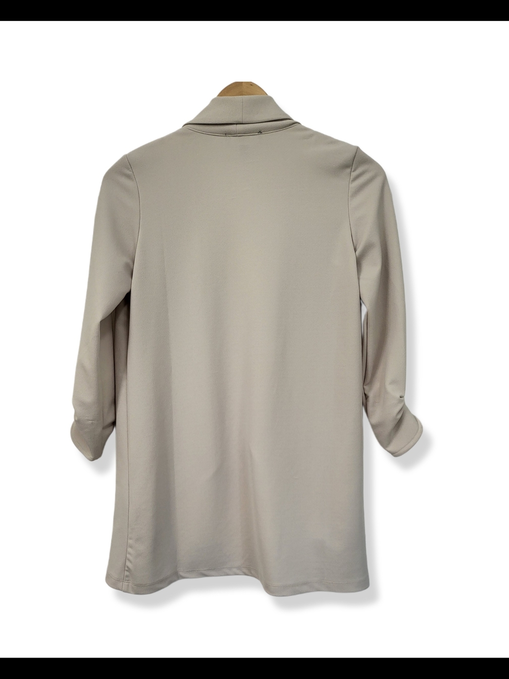 🌿Premise XS Tan Lightweight Open Front Waterfall Jacket Draped Blazer - Picture 8 of 10